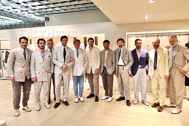 Florence, Pitti Uomo, Paul Anthony Kelly at the Brunello Cucinelli stand