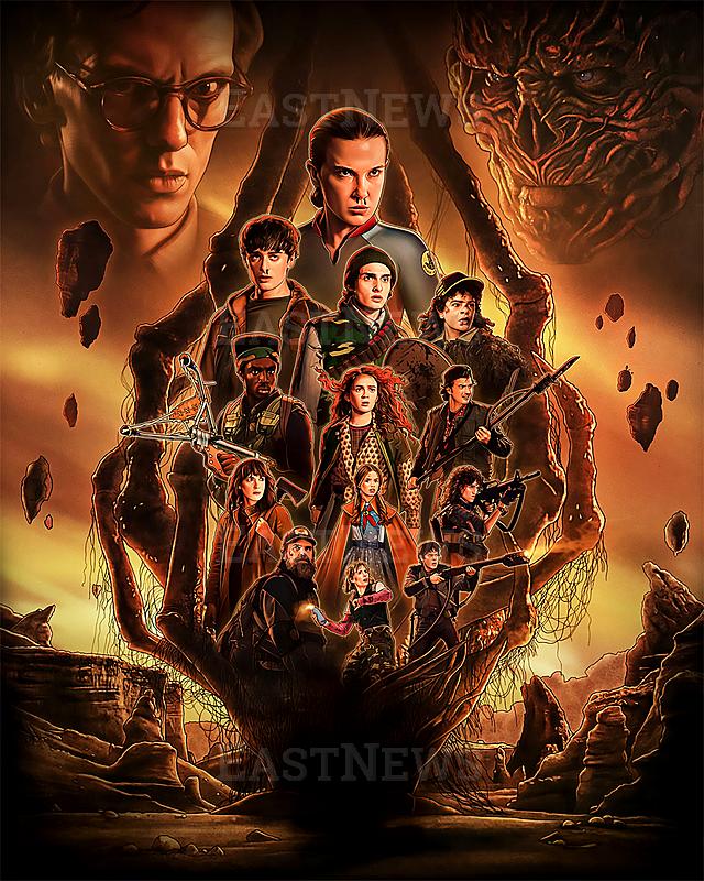 Winona Ryder, David Harbour, Nell Fisher, Maya Hawke, Jamie Campbell Bower, Natalia Dyer, Caleb McLaughlin, Sadie Sink, Millie Bobby Brown, Finn Wolfhard, Charlie Heaton, Joe Keery, Noah Schnapp, and Gaten Matarazzo