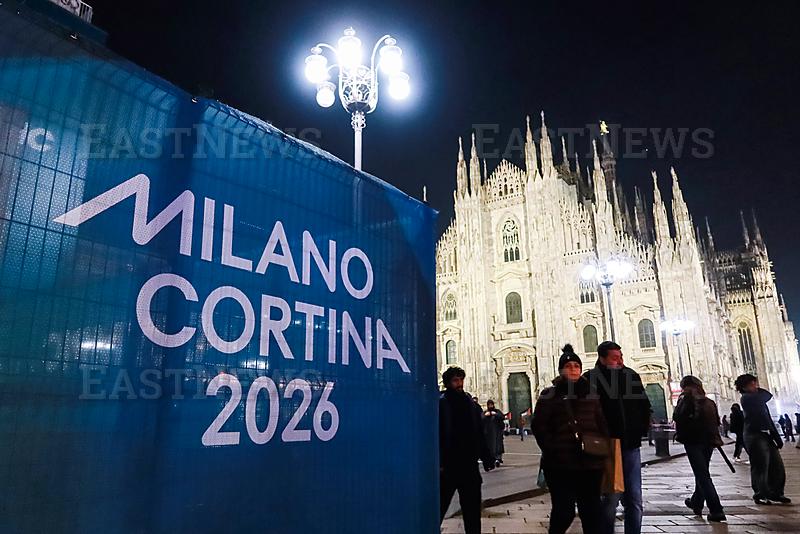 Milan, Preparations for the XXV Olympic and Paralympic Winter Games in Milan Cortina 2026 two weeks before the start of the Olympics