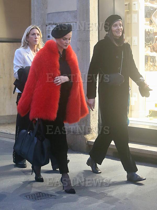 Celebs leaving the Armani Hotel in Milan